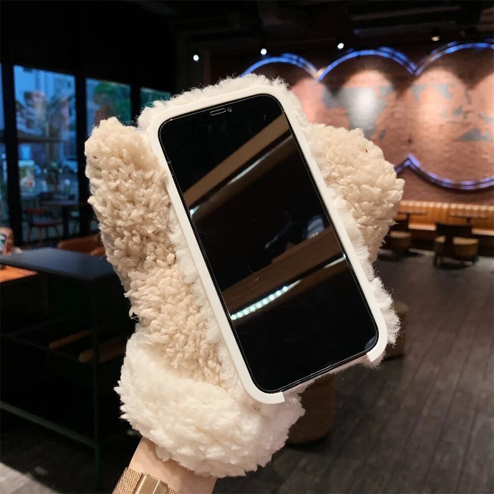 Azura | Fluffy Fur iPhone Case Glove