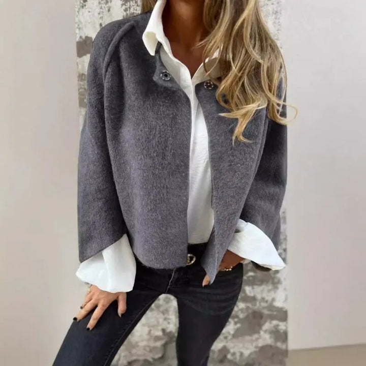 Layla - Wool Cardigan with Round Neck