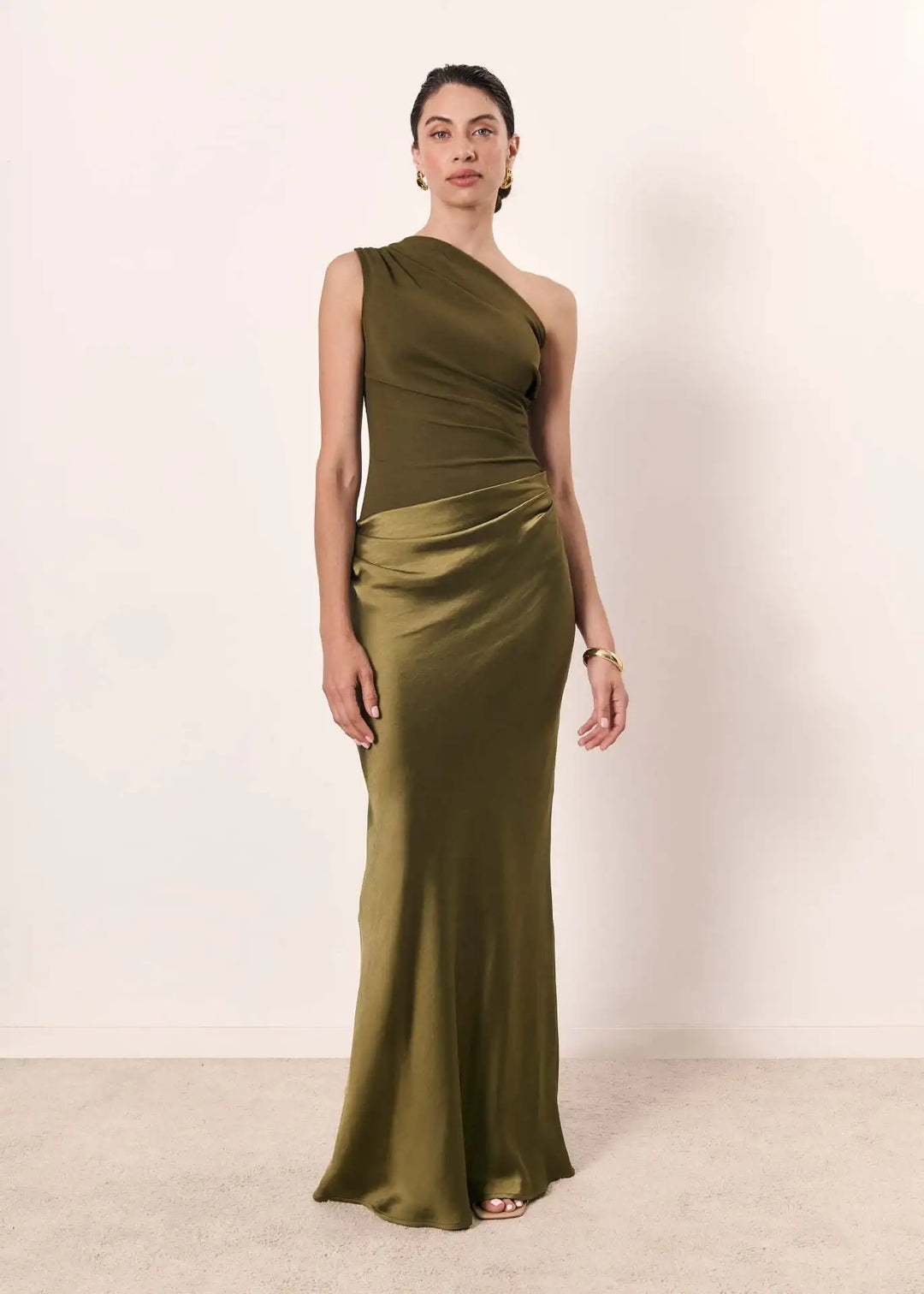Maxi Dress with Exposed Shoulder