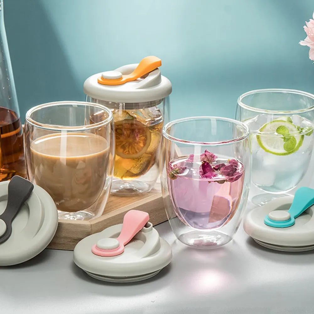 Azura | Leak-Proof Double Wall Glass Transparent Mug