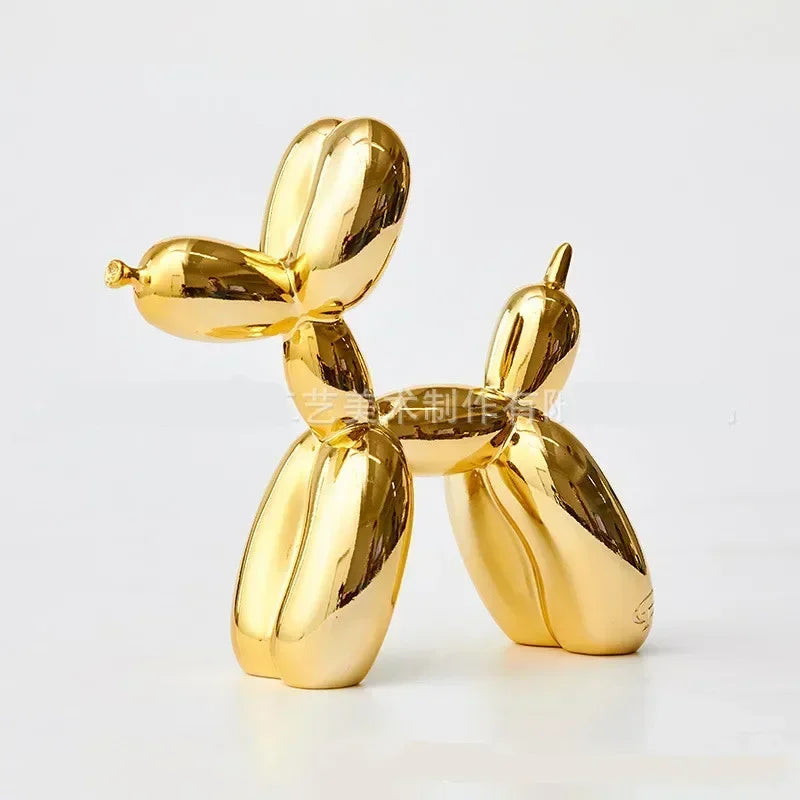 BowLift | Nordic Balloon Dog Sculpture Resin Animal Ornament Art Sculptures and Figures Craft Home Decoration Room Desktop Accessories