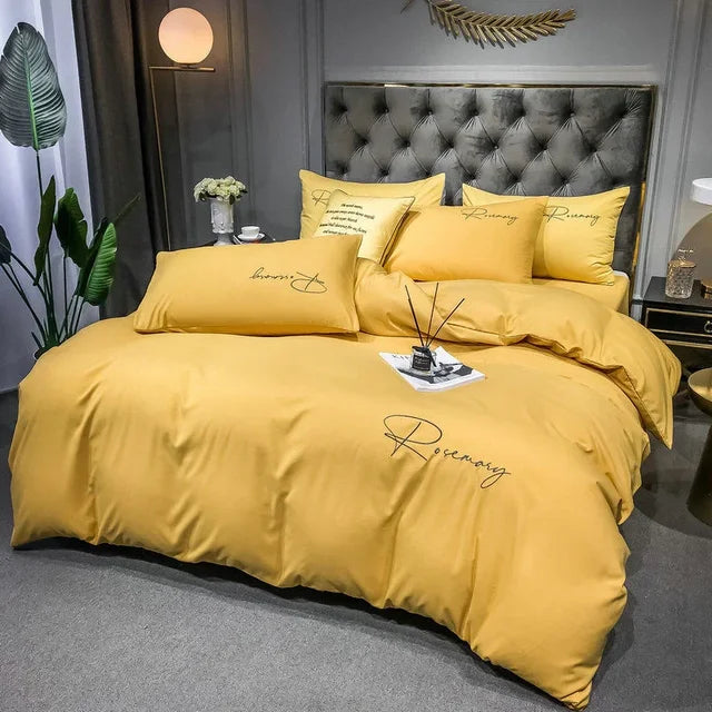 BowLift | EmbroiLux Bedding - Elegant luxury duvet cover with embroidery design