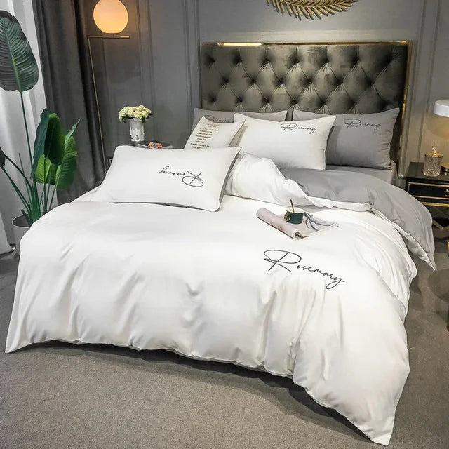 BowLift | EmbroiLux Bedding - Elegant luxury duvet cover with embroidery design