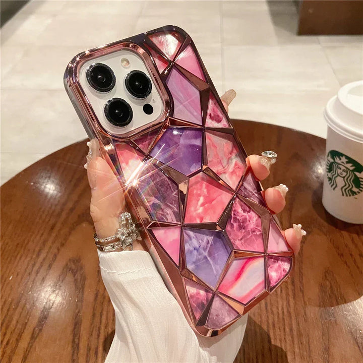 Azura | Geometric Colorful Marble iPhone Case