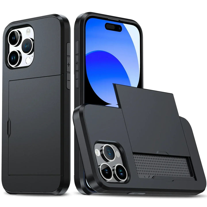 Azura | LuxShield iPhone Case with Card Holder | Slim Design | Card Storage | Protection & Style