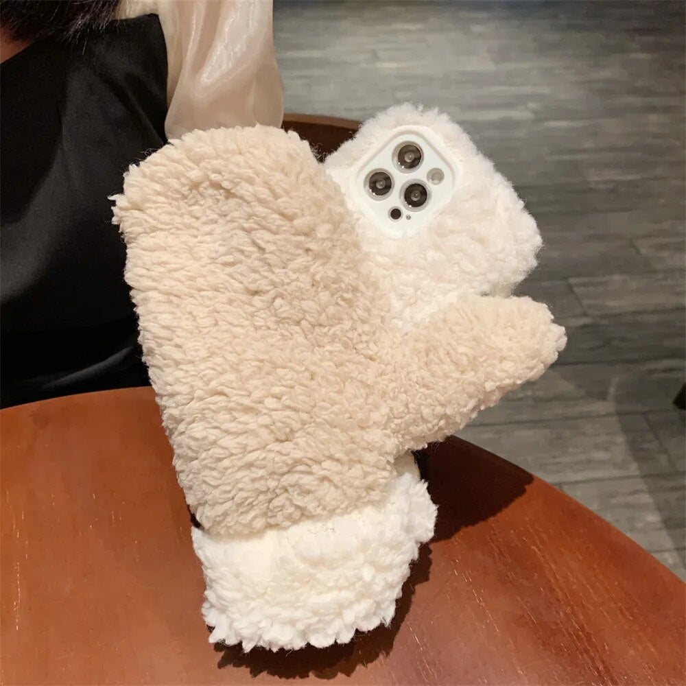 Azura | Fluffy Fur iPhone Case Glove
