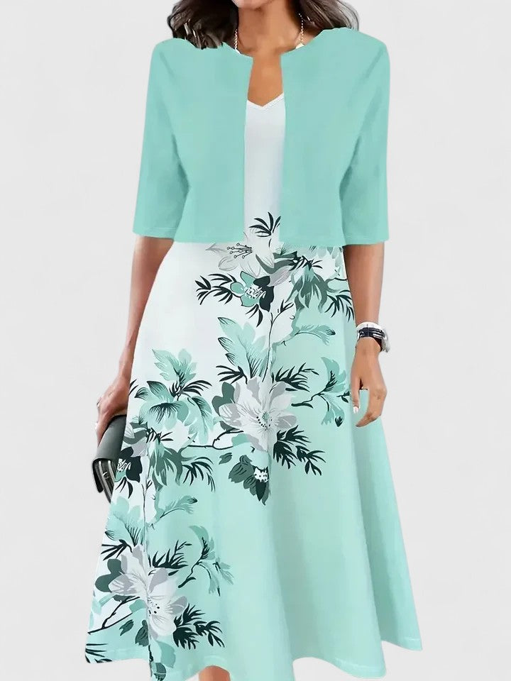 AURORA – BLOSSOM ELEGANCE MIDI DRESS