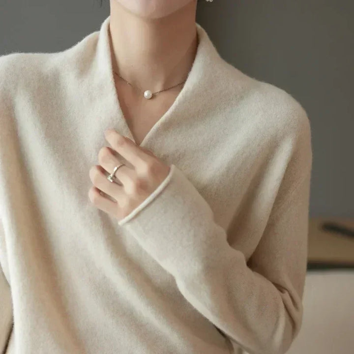 Mabel | Women’s Spring Wrap Neck Knit Top