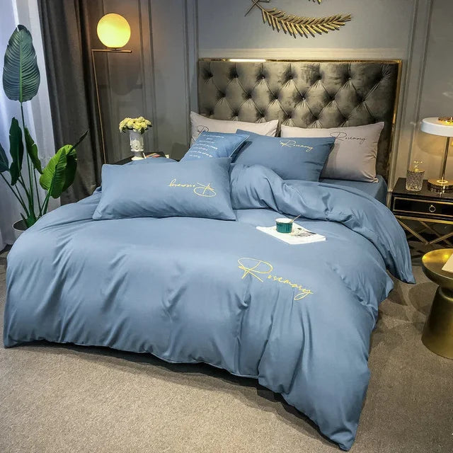 BowLift | EmbroiLux Bedding - Elegant luxury duvet cover with embroidery design