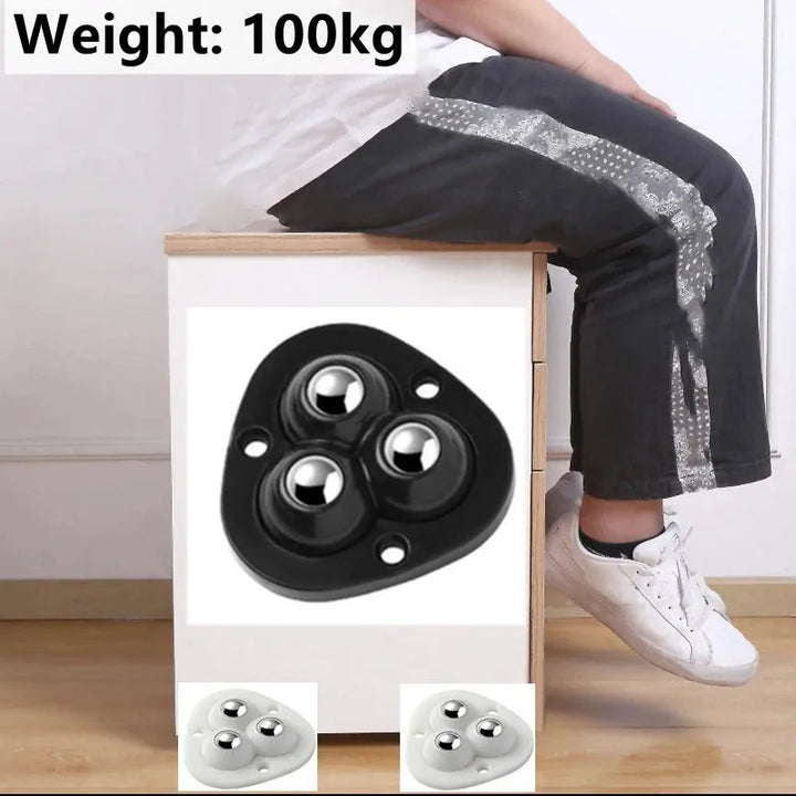 Azura | Self-Adhesive Full Rotating Furniture Mover Wheel Rollers
