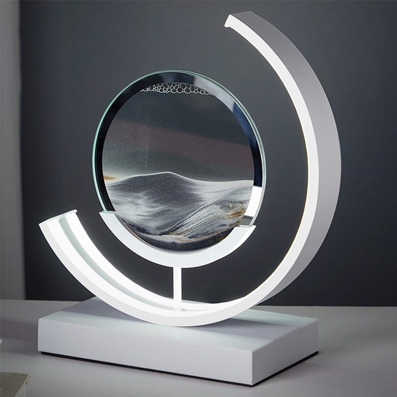 BowLift | Sand Table Lamp | Calming Sandscape Design | Perfect for Home Decor & Relaxation Spaces