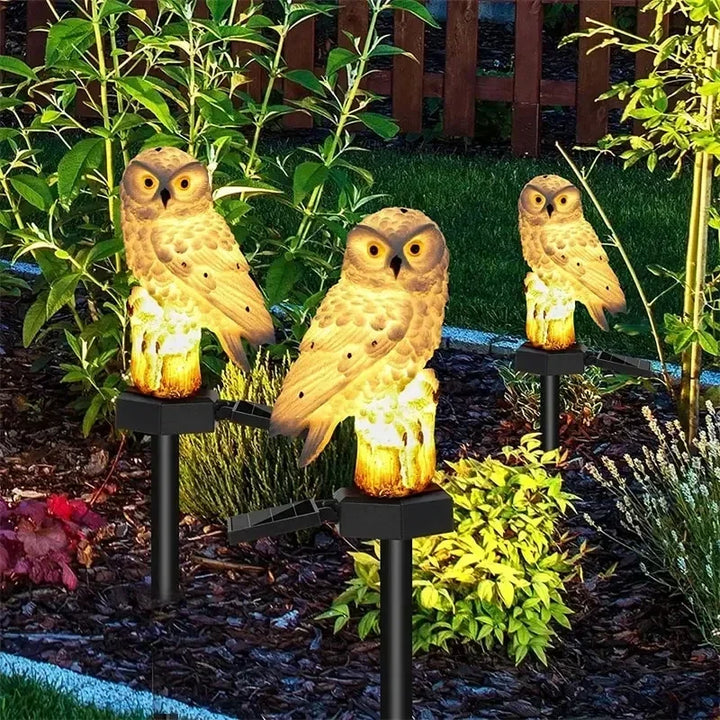 Solar-Powered Garden Lamp Shaped Like an Owl