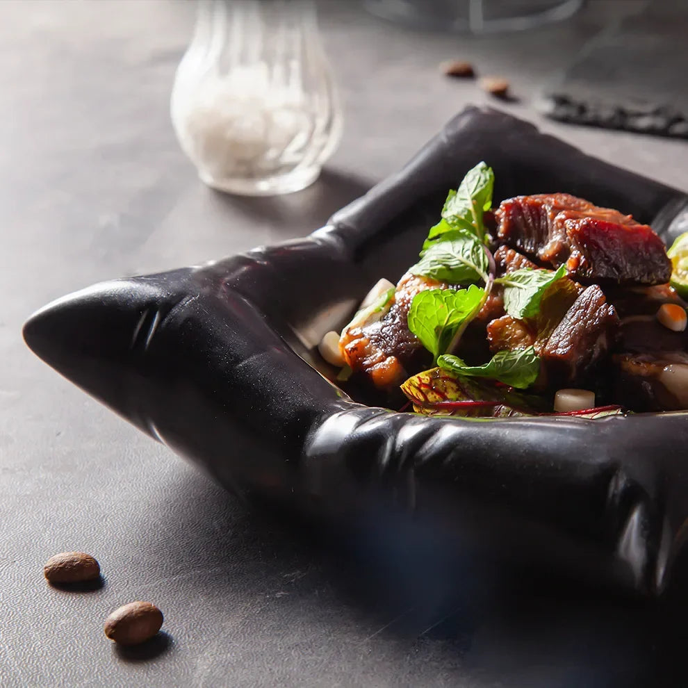 Azura | Ceramic Artistic Pillow Shape Food Plate