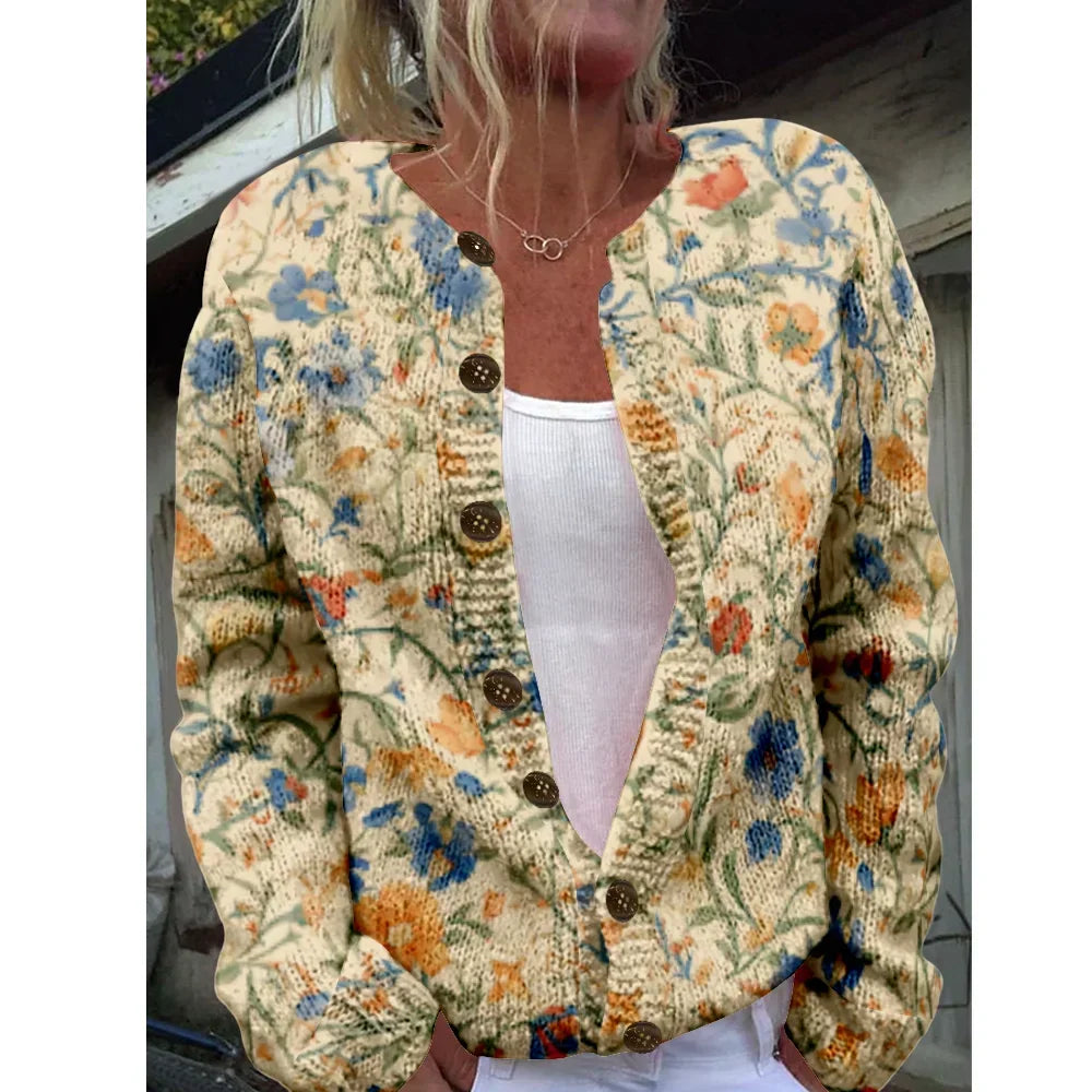 Ophelia | Chic cardigan with print
