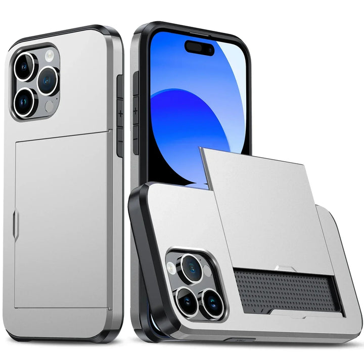 Azura | LuxShield iPhone Case with Card Holder | Slim Design | Card Storage | Protection & Style