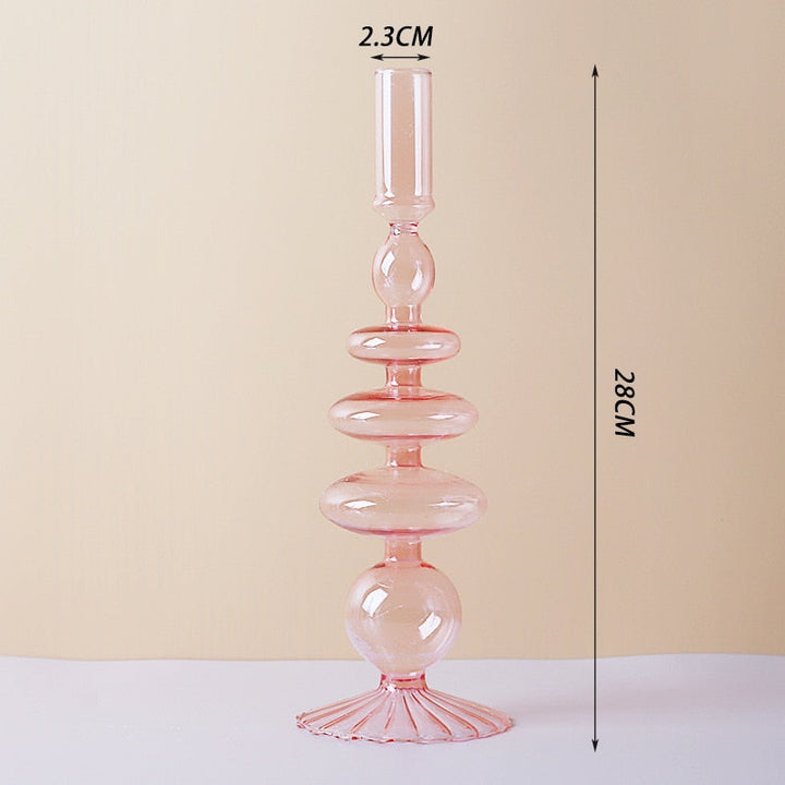BowLift | Lilac Candle Holder made of Glass