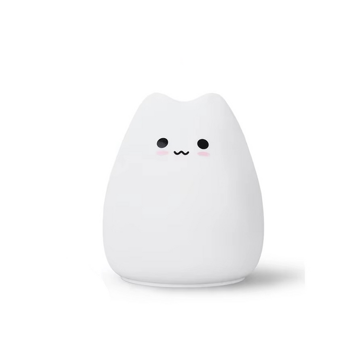 BowLift | Charming Cat Silicone Night Light with 7-Color Touch Sensor