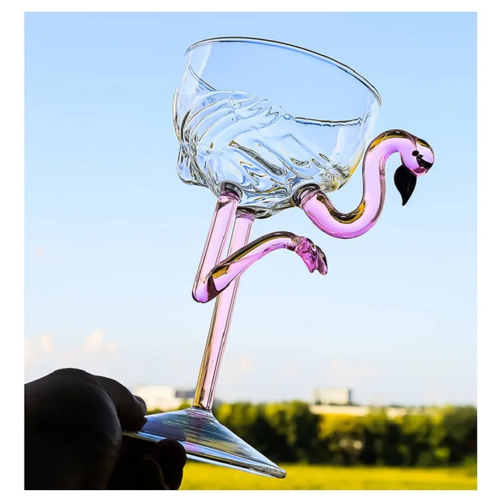 Azura | Pink Flamingo Cocktail Clear Party Glasses