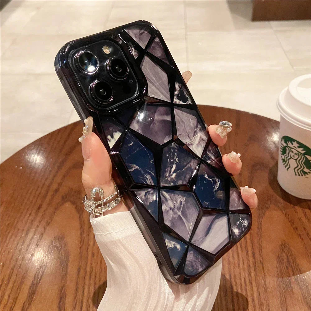 Azura | Geometric Colorful Marble iPhone Case