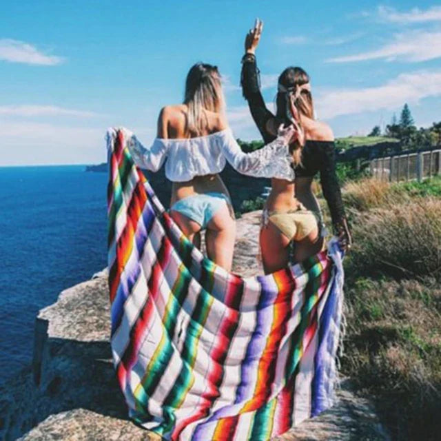 Azura | Colorful Mexican Serape Blanket