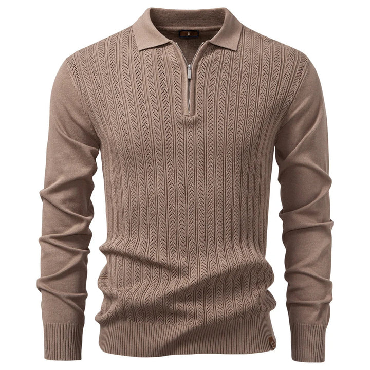 Armand - Luxury Structured Zip-Up Polo Shirt For Men
