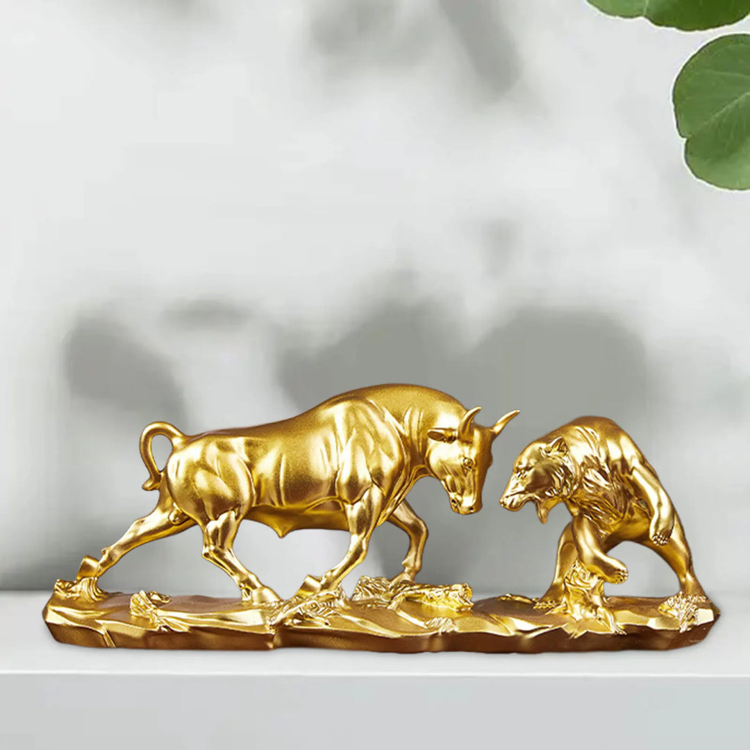 BowLift | Feng Shui Bear and Bull Statue, Bull Figure, Collection Cow Sculptures Animal