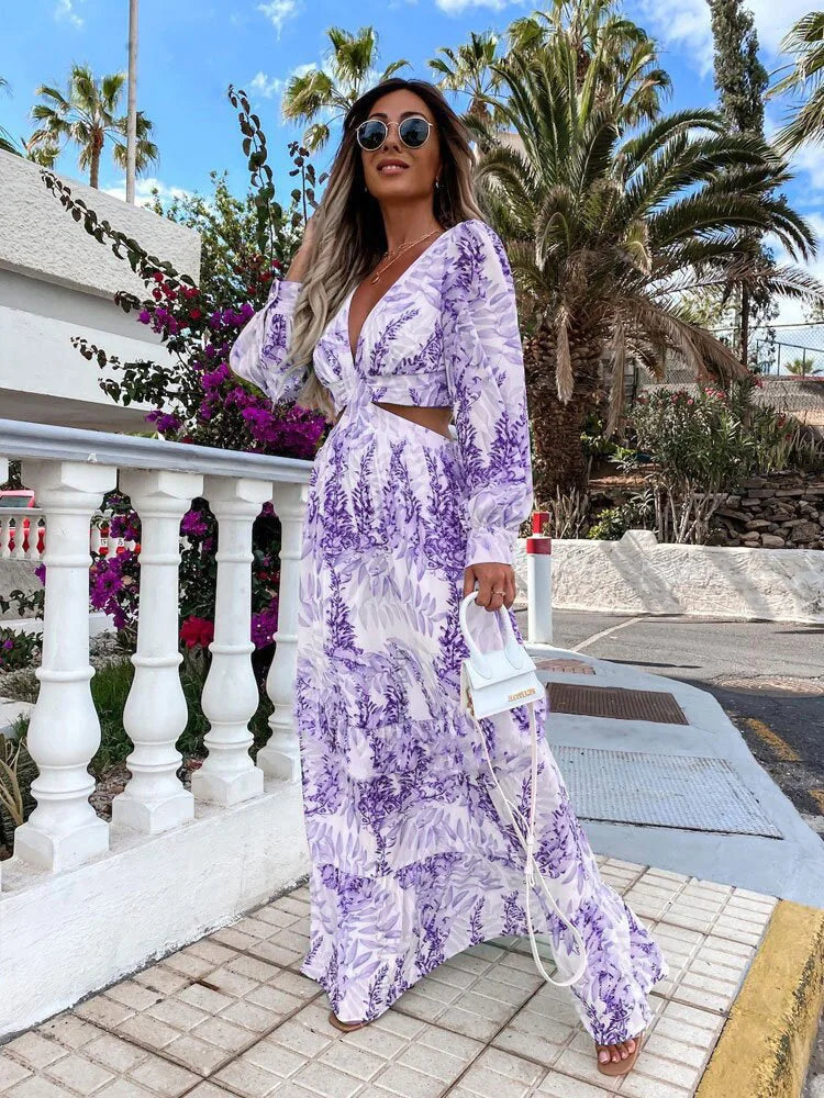 Amélie V-Neck Maxi Dress