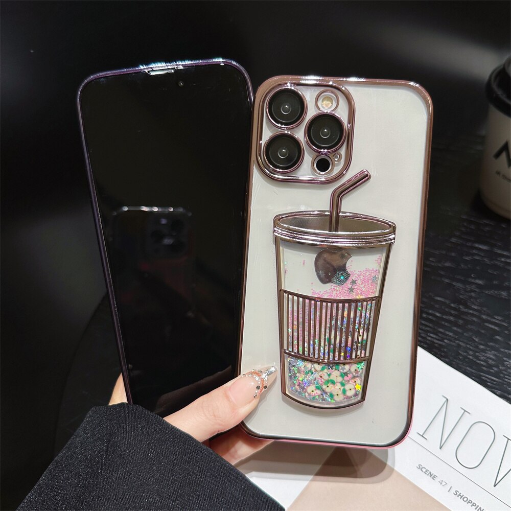 BowLift | Glitter Star Drink Cup iPhone Case