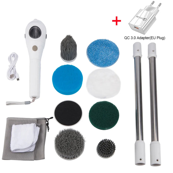BowLift | Single Cleaning Solution: 8-in-1 Multifunctional Electric Cleaning Brush - Wireless and Rotating for Bathroom, Kitchen, Windows, and Toilet