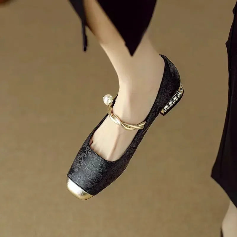 Calista - Trendy Square Toe Women's Pumps