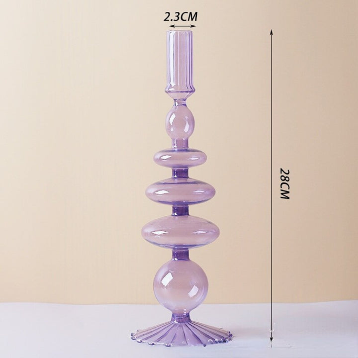 BowLift | Lilac Candle Holder made of Glass