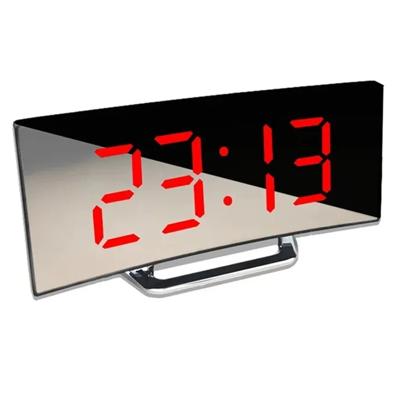 BowLift | LED curved screen digital alarm clock with USB charging