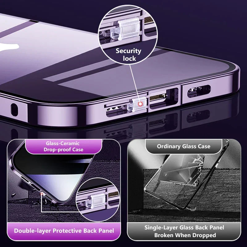 BowLift | Invisible Shield Full Cover Anti-Peep Privacy  Magnetic Phone Case