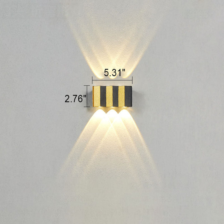 BowLift | Modern Light Luxury Golden Aluminium Outdoor Waterproof Terrace LED Wall Light Lamp