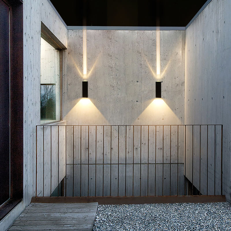Azura | Modern Waterproof LED Outdoor Wall Light | Rectangular Up/Down Aluminum Fixture