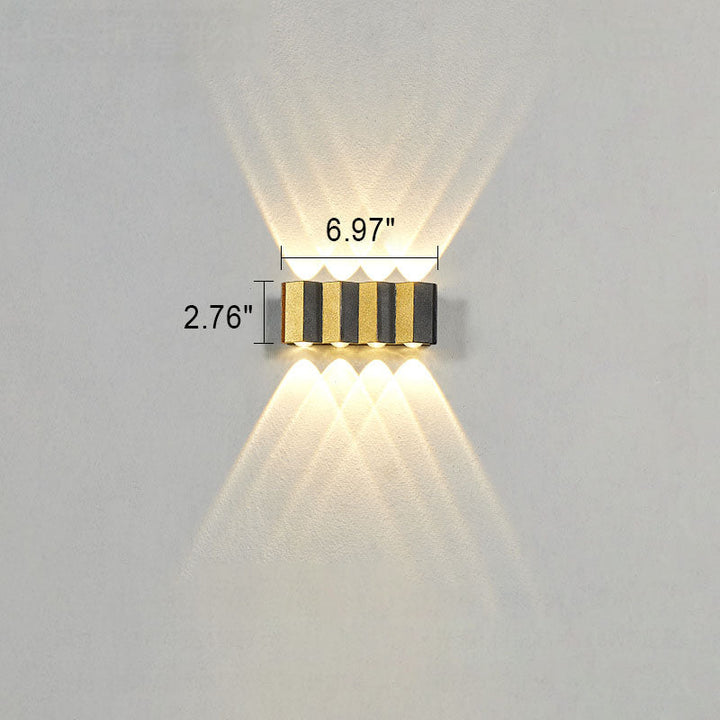 BowLift | Modern Light Luxury Golden Aluminium Outdoor Waterproof Terrace LED Wall Light Lamp