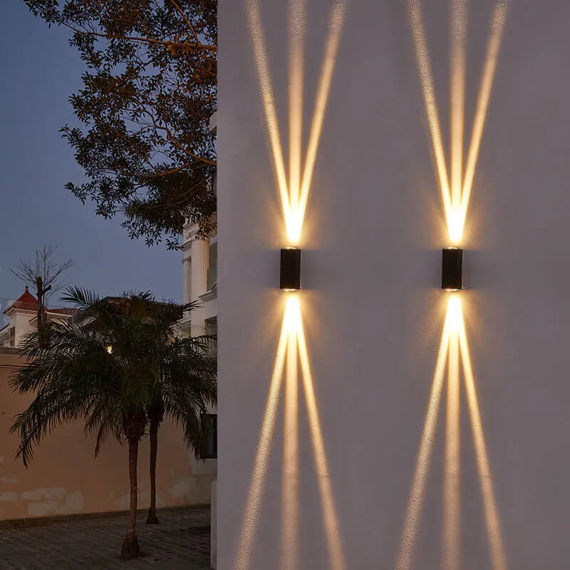 Azura | Modern Waterproof LED Outdoor Wall Light | Rectangular Up/Down Aluminum Fixture