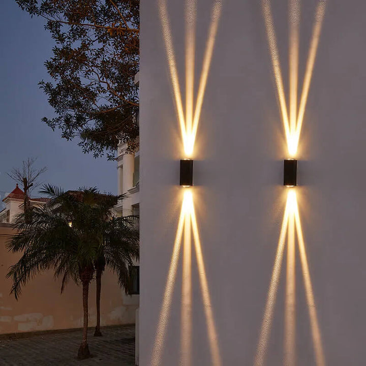 Azura | Modern Waterproof LED Outdoor Wall Light | Rectangular Up/Down Aluminum Fixture