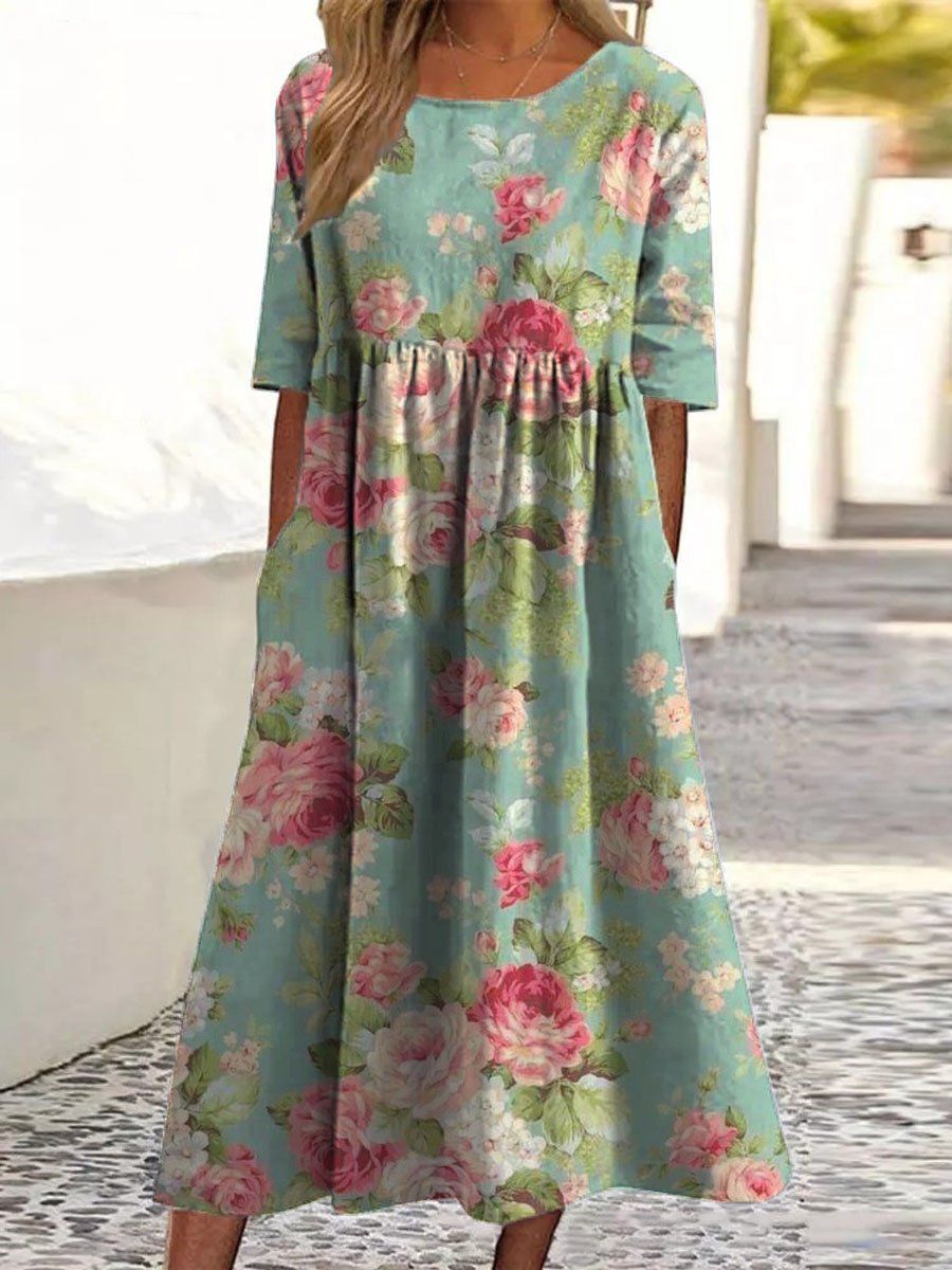 Wendy™ | Embroidered Relaxed Midi Dress
