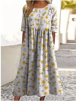 Wendy™ | Embroidered Relaxed Midi Dress