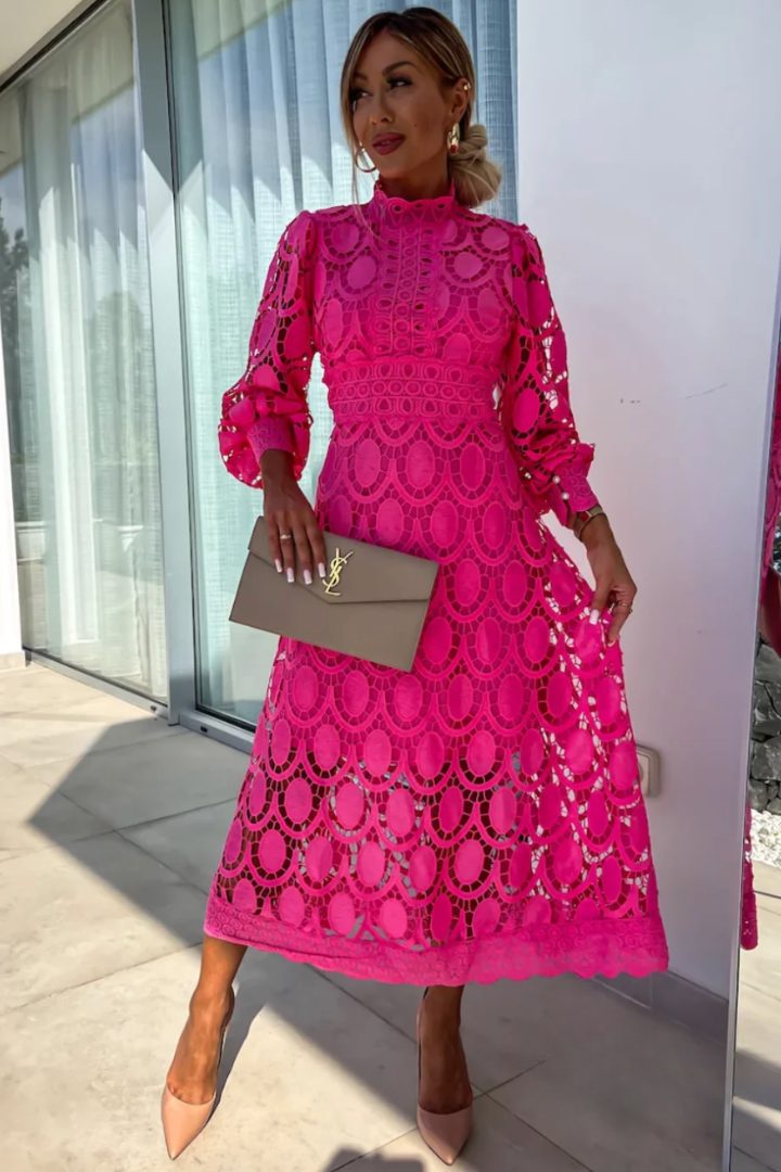 Eloah™ | Elegant Lace Midi Dress