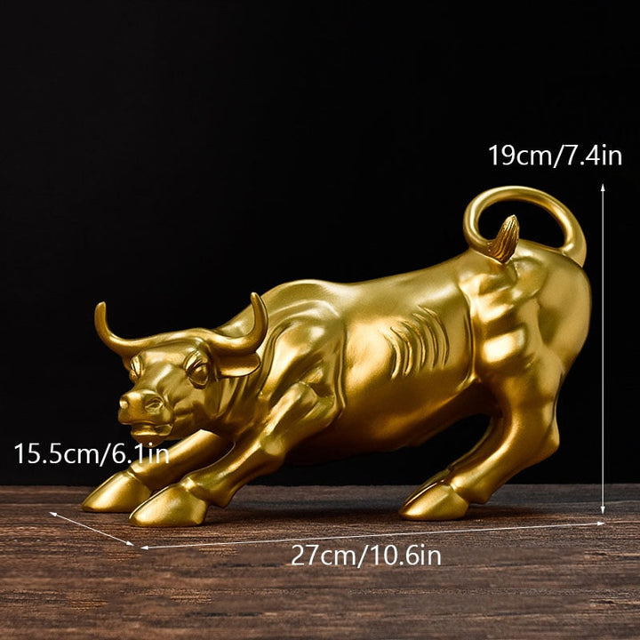BowLift | Graffiti-Painting Resin Bull Figures Home Living Room Bedroom Office Desktop Feng Shui Ornaments Collection Statues