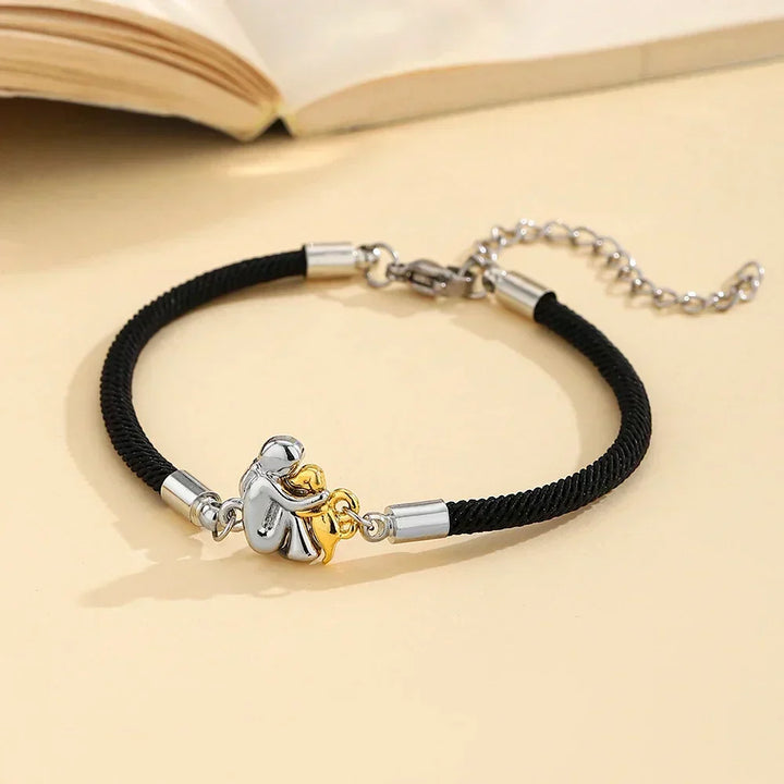 Elisa - Bracelet with Cord and Dog Icon