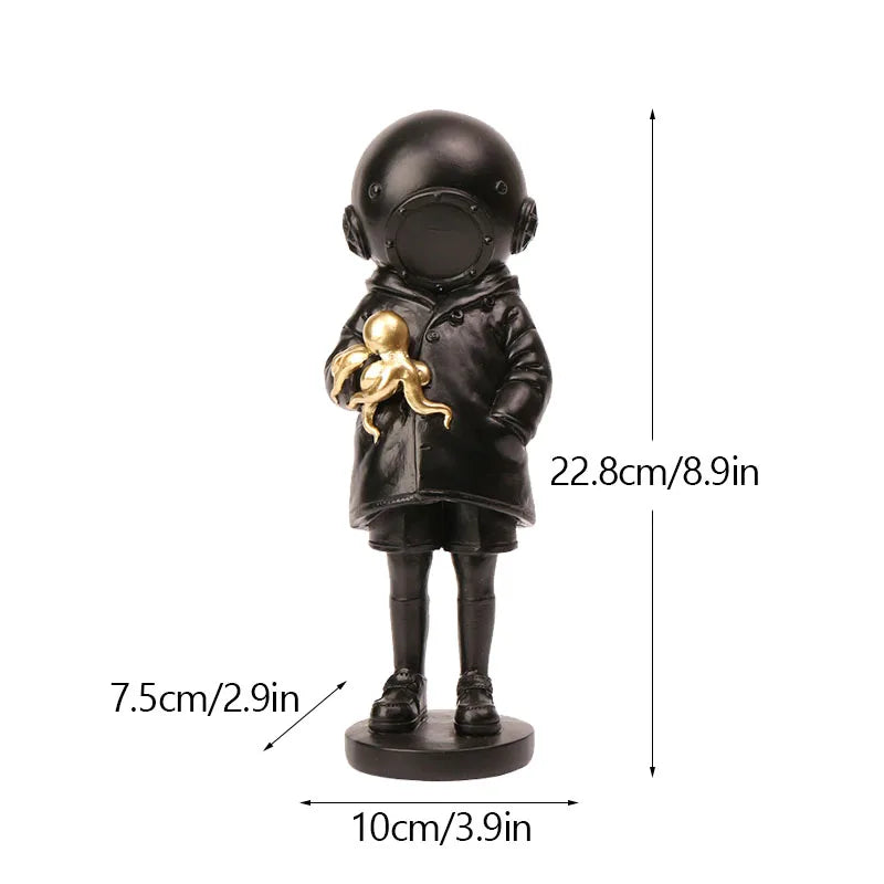 BowLift | Dropshipping Banksy Sculpture Collection Flower Thrower Statue Pop Art Modern Balloon Girl Figurine Office Home Decoration