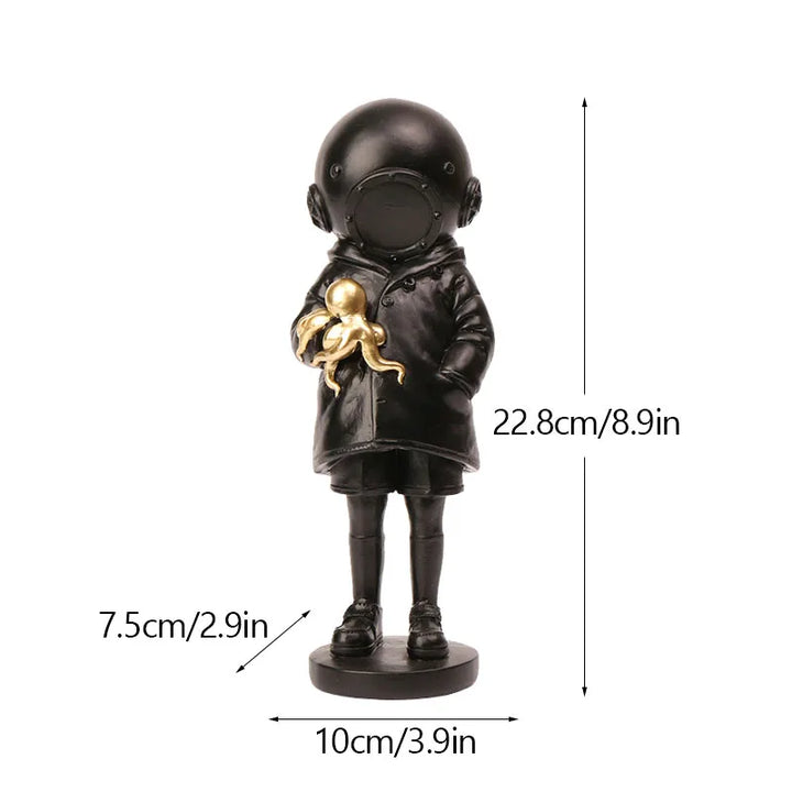 BowLift | Dropshipping Banksy Sculpture Collection Flower Thrower Statue Pop Art Modern Balloon Girl Figurine Office Home Decoration