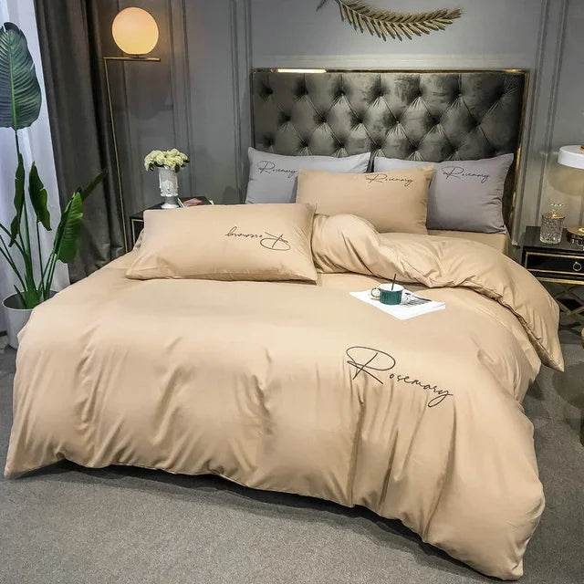 BowLift | EmbroiLux Bedding - Elegant luxury duvet cover with embroidery design