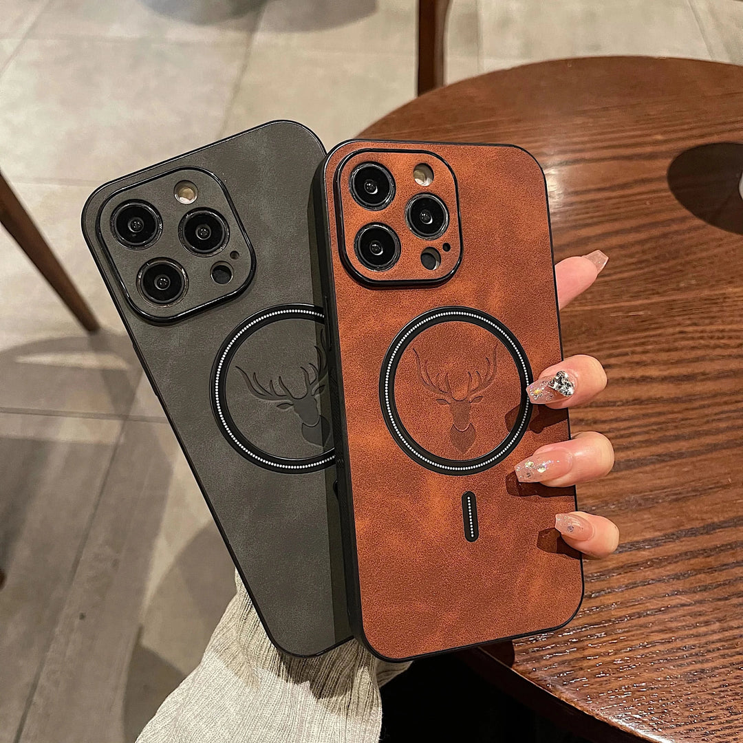 Azura | Deer Leather iPhone Case MagSafe Wireless Charging