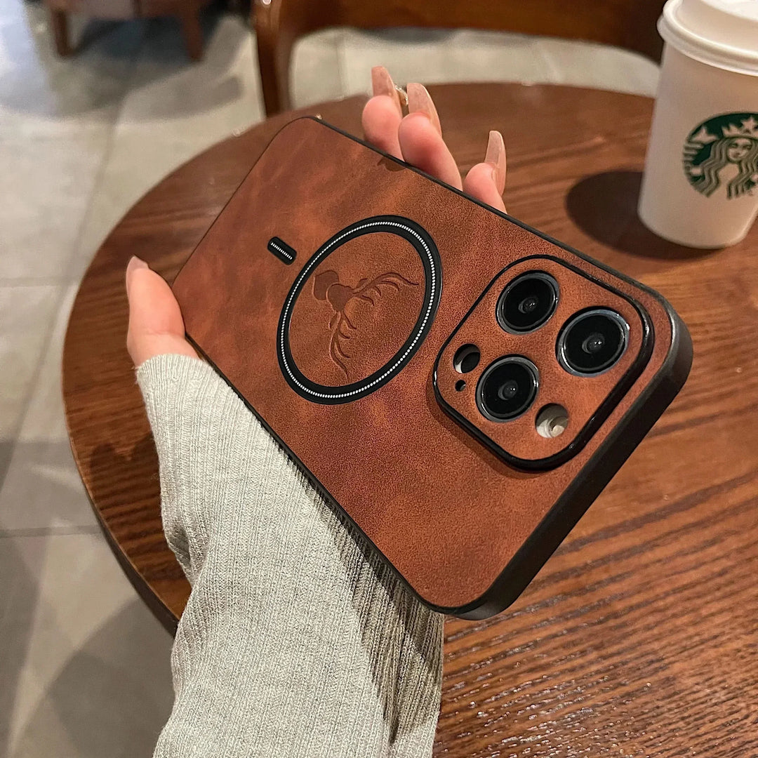 Azura | Deer Leather iPhone Case MagSafe Wireless Charging