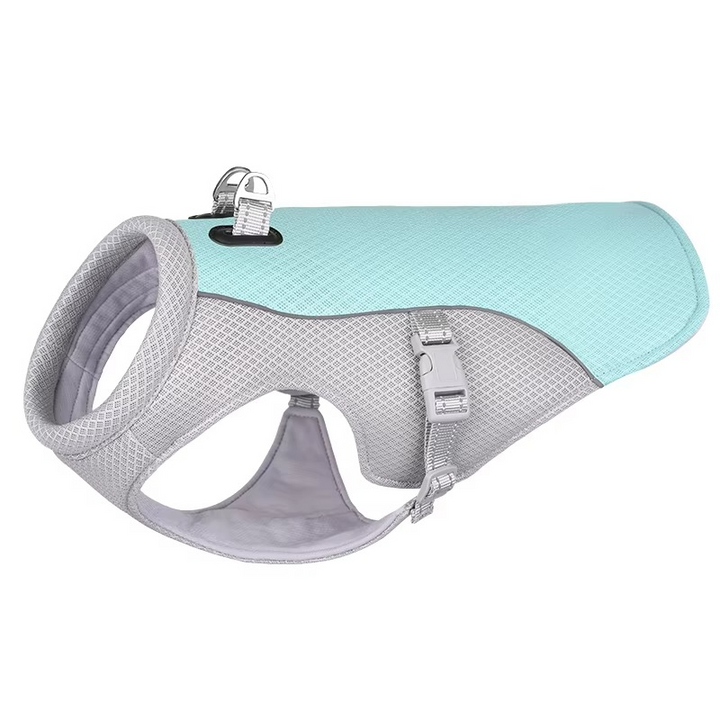 Azura | Summer Reflective Dog Cooling Vest & Quick-Release Harness