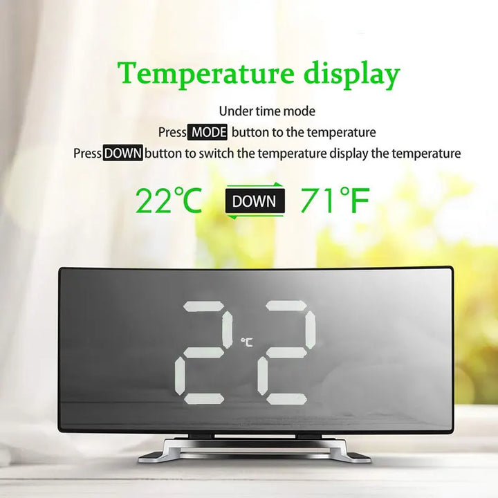 BowLift | Curved Screen Digital Alarm Clock